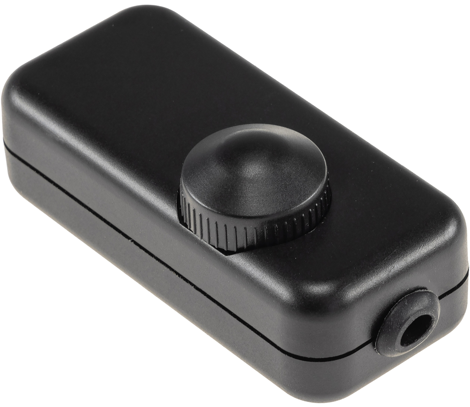 Schnurdimmer für LEDs, 3-150Watt 230V, Drehregler mit Ein & Aus, schwarz 24066