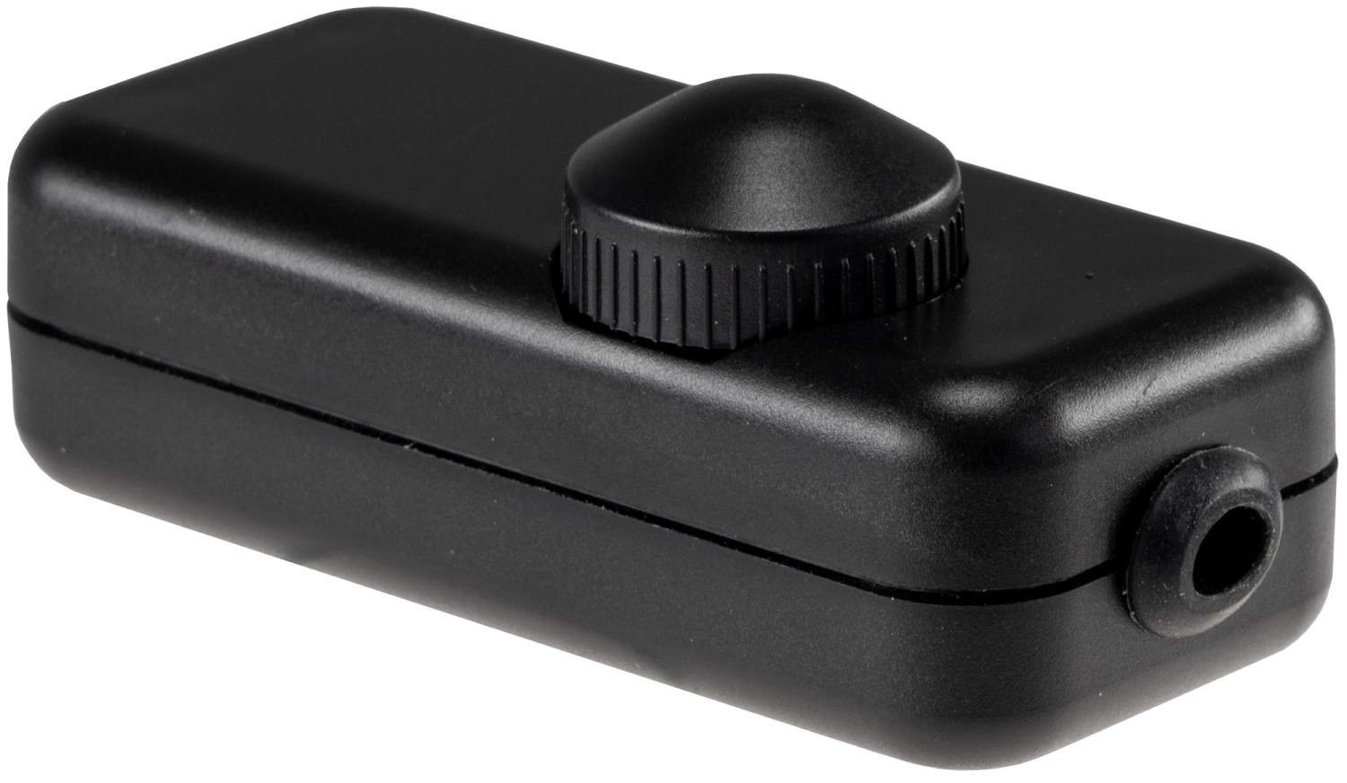 Schnurdimmer für LEDs, 3-150Watt 230V, Drehregler mit Ein & Aus, schwarz 24066