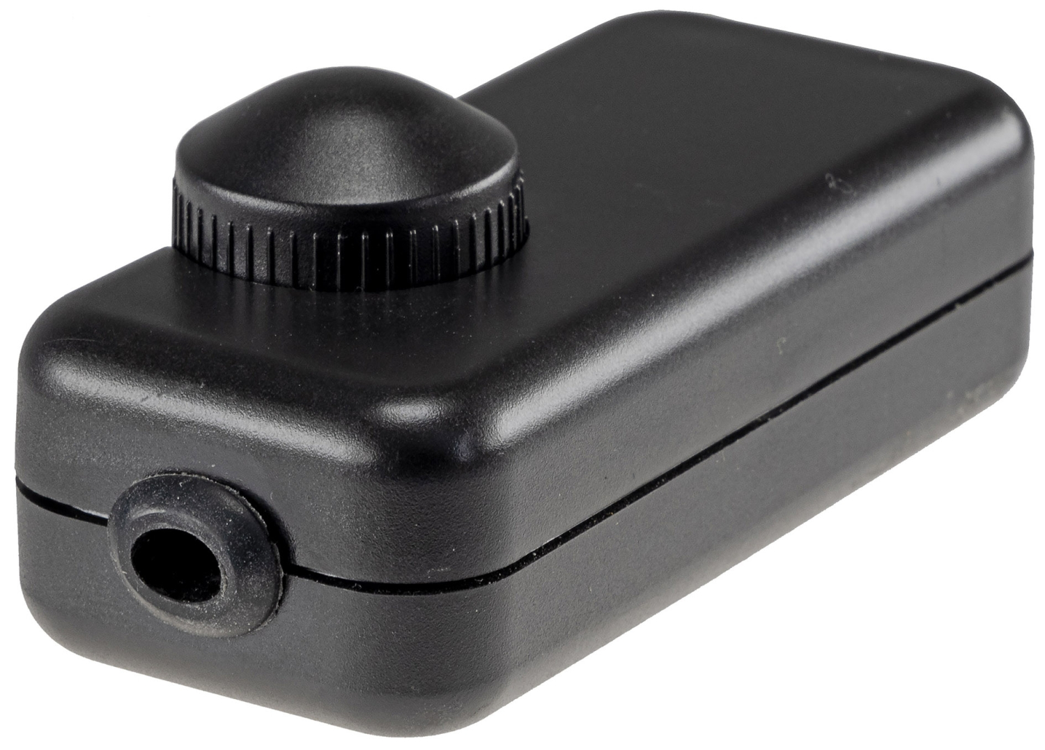 Schnurdimmer für LEDs, 3-150Watt 230V, Drehregler mit Ein & Aus, schwarz 24066