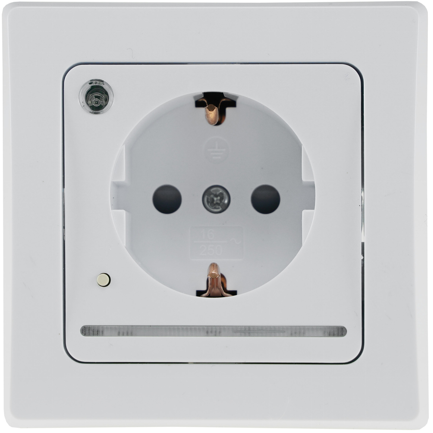 DELPHI Schutzkontakt-Steckdose mit LED weiß UP, Licht mit Sensor 24083