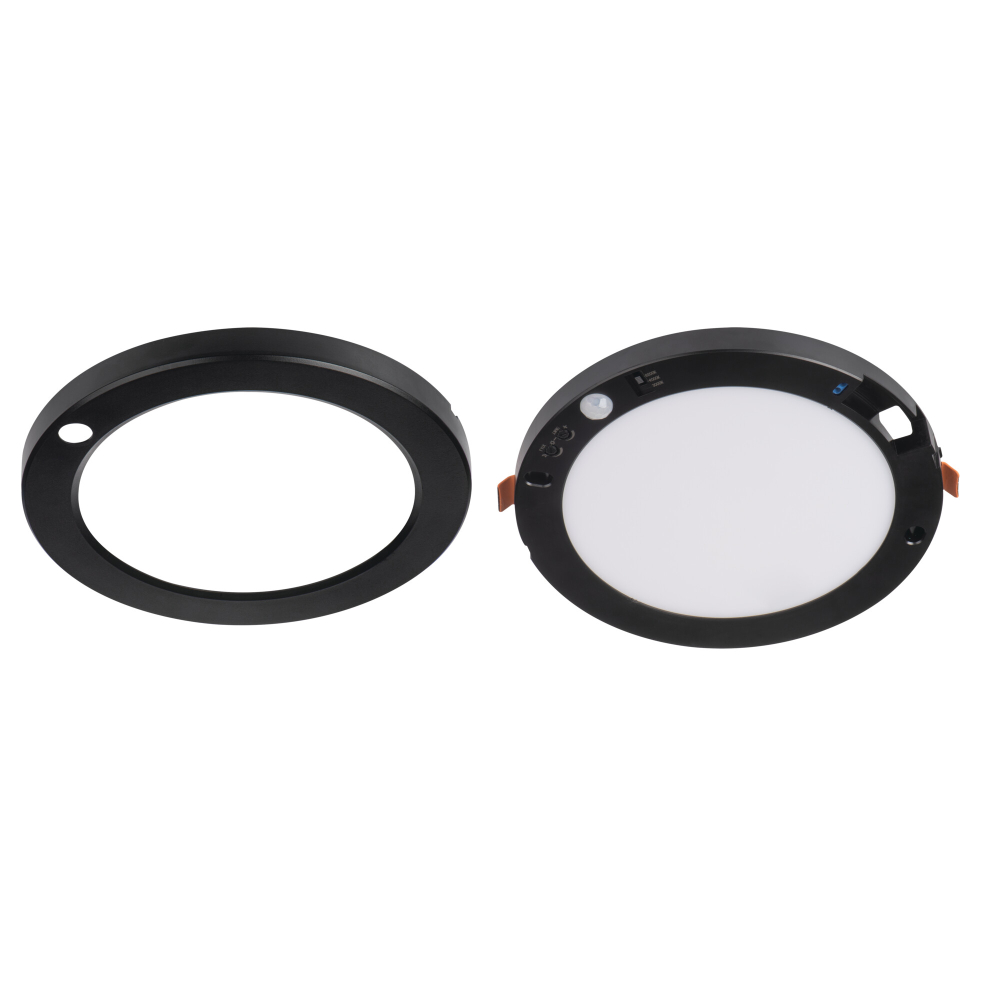 LED Wand-/Deckenleuchte ERGA PIR 17W CCT-B 3000/4000/6500K Downlight schwarz 24605