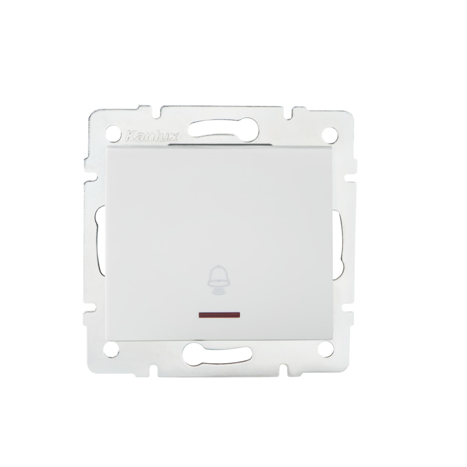 LOGI Klingeltaster mit LED ohne Rahmen Weiss Unterputz 25075