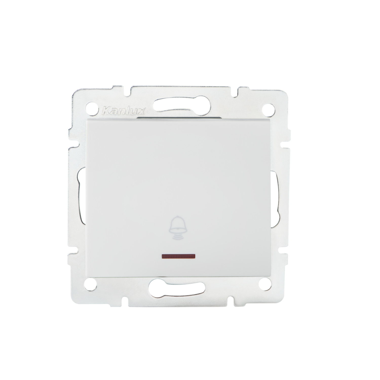 LOGI Klingeltaster mit LED ohne Rahmen Weiss Unterputz 25075