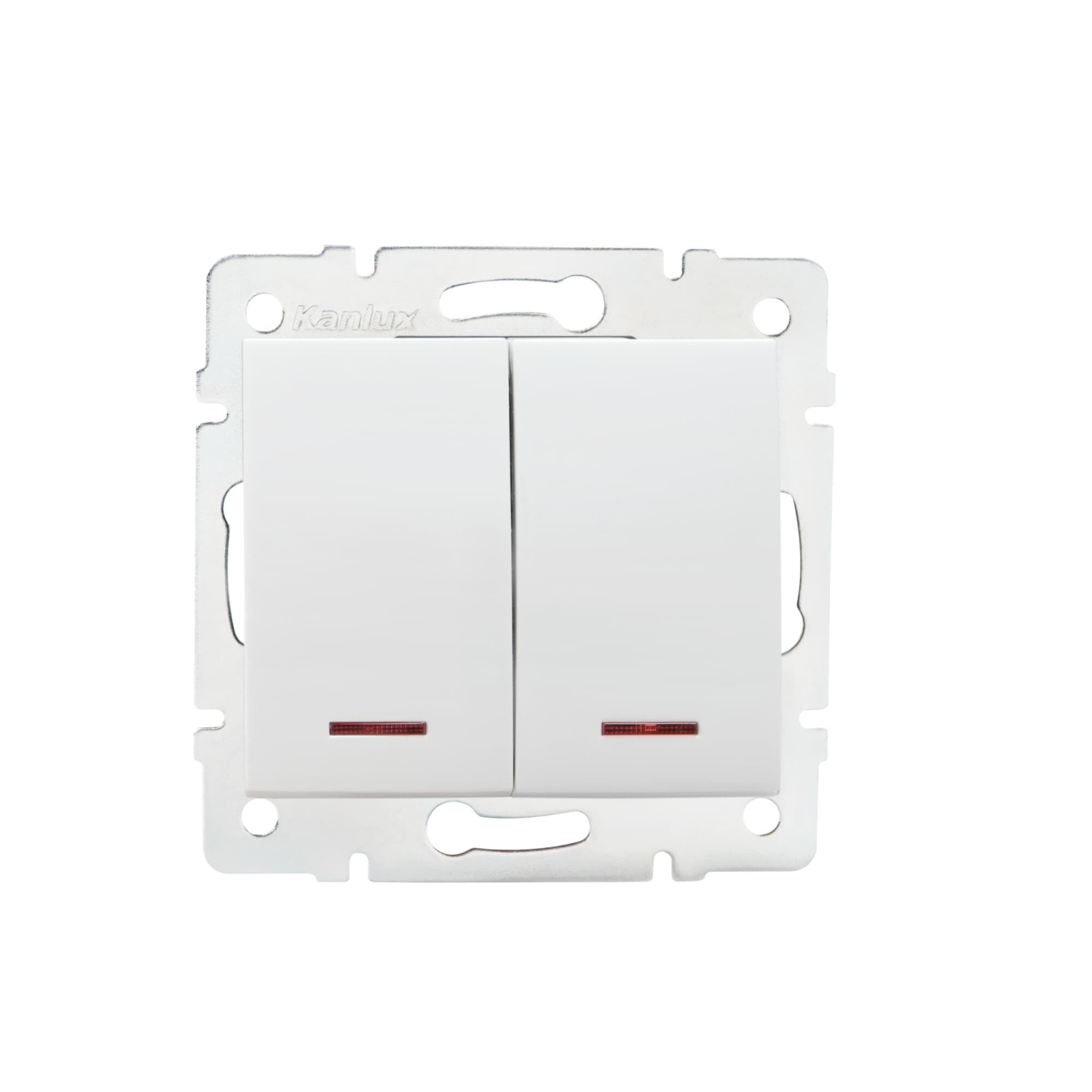 LOGI Ein-/Aus Serienschalter mit LED Kontrolllampe Weiss UP 25079