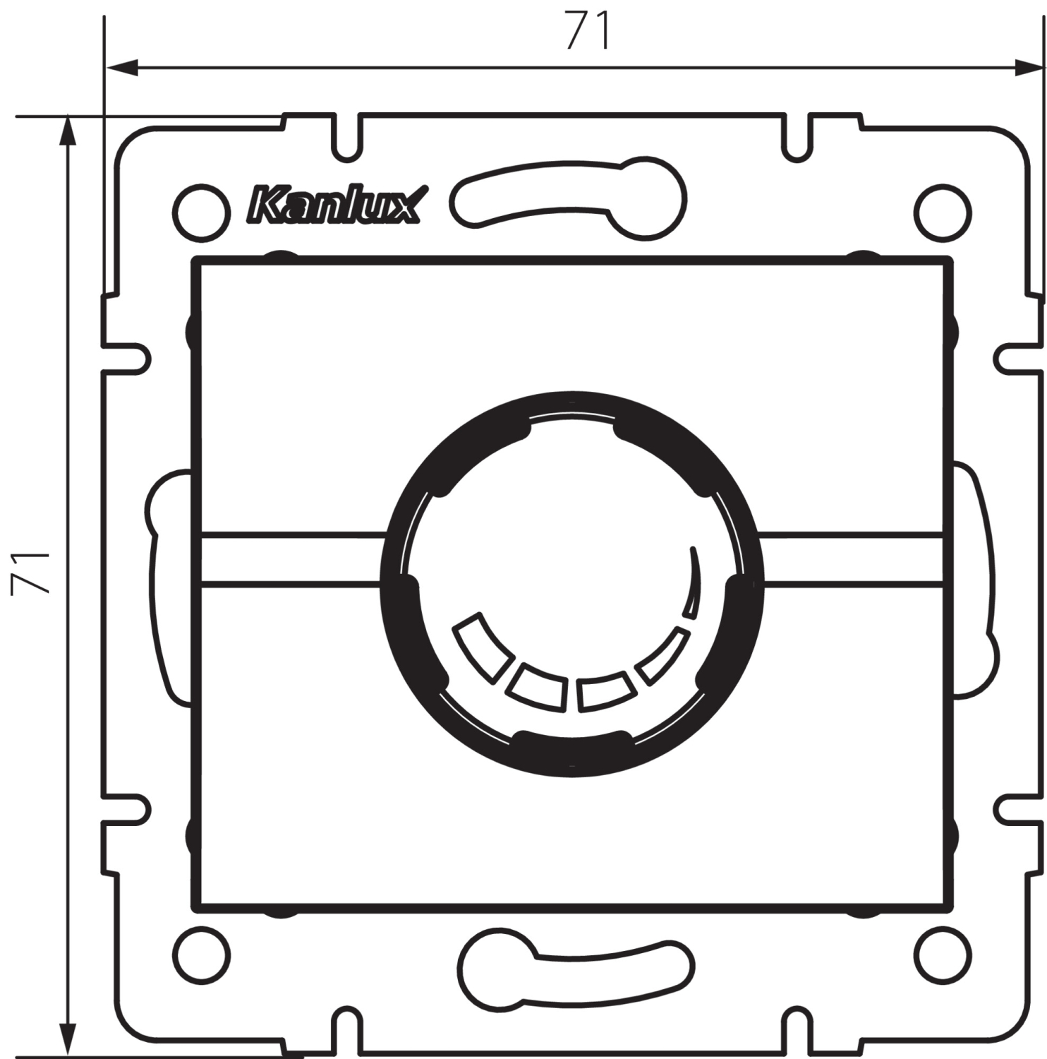 LOGI Drehdimmer 500W ohne Rahmen Unterputz 25082