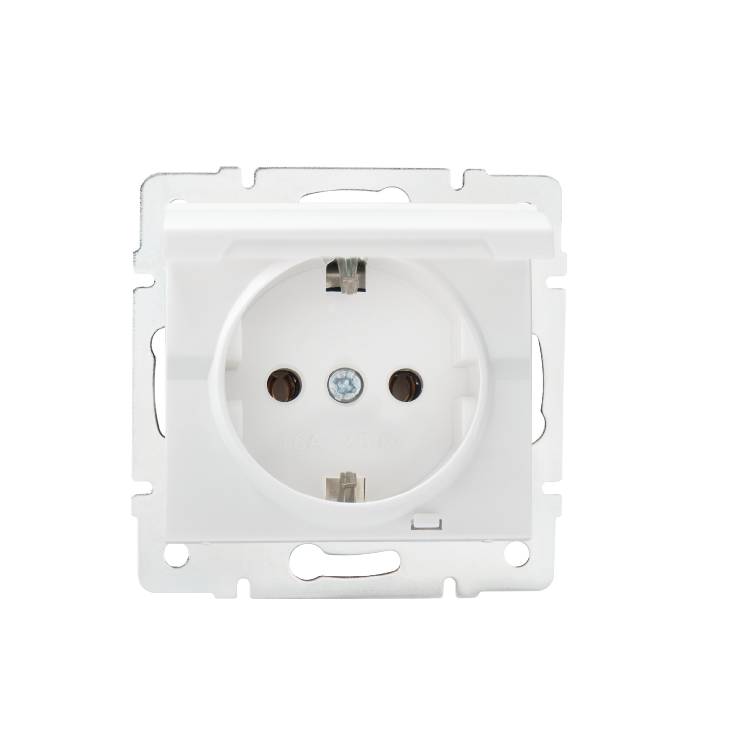 LOGI Steckdose mit Deckel IP44 Weiss Unterputz 25086