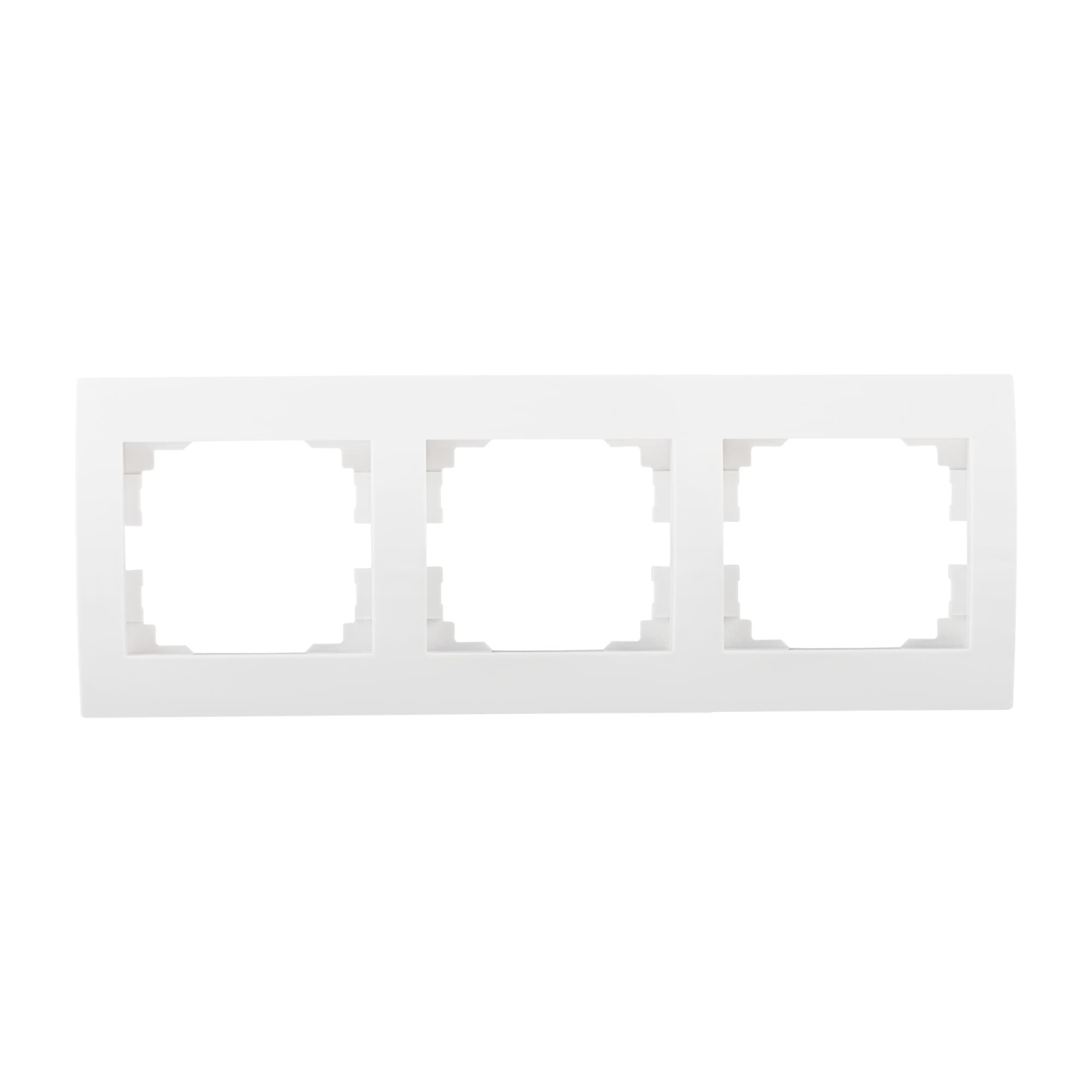 LOGI 3-fach Rahmen Steckdosenabdeckung Horizontal Weiss 25119