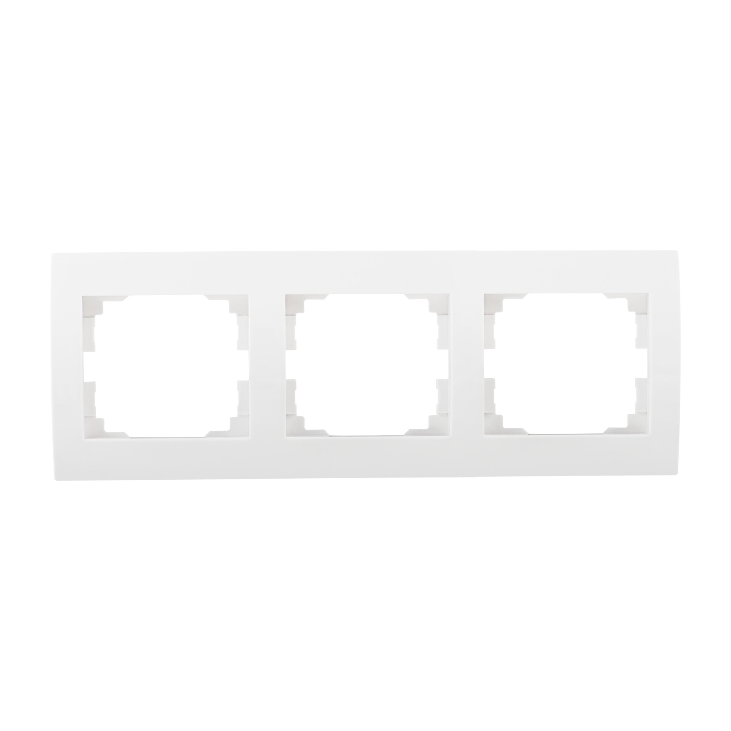 LOGI 3-fach Rahmen Steckdosenabdeckung Horizontal Weiss 25119