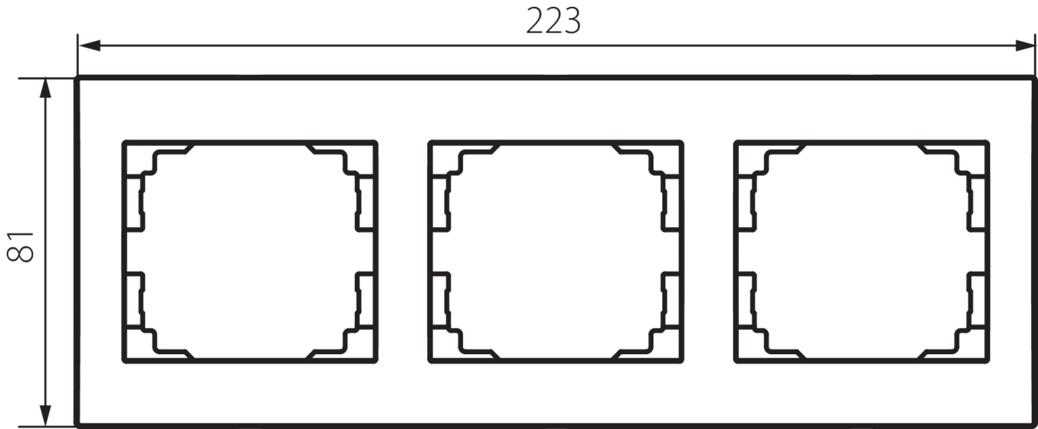 LOGI 3-fach Rahmen Steckdosenabdeckung Horizontal Weiss 25119