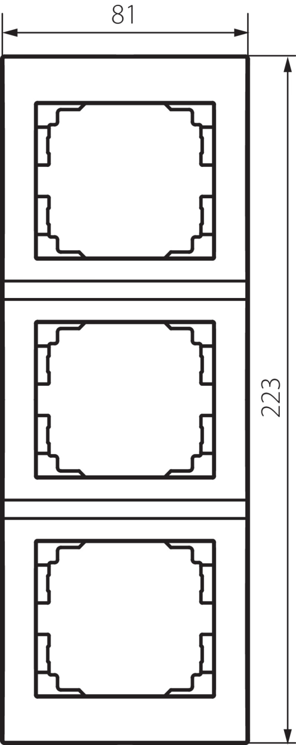 LOGI 2-fach Rahmen Steckdosenabdeckung vertikal Weiss 25123