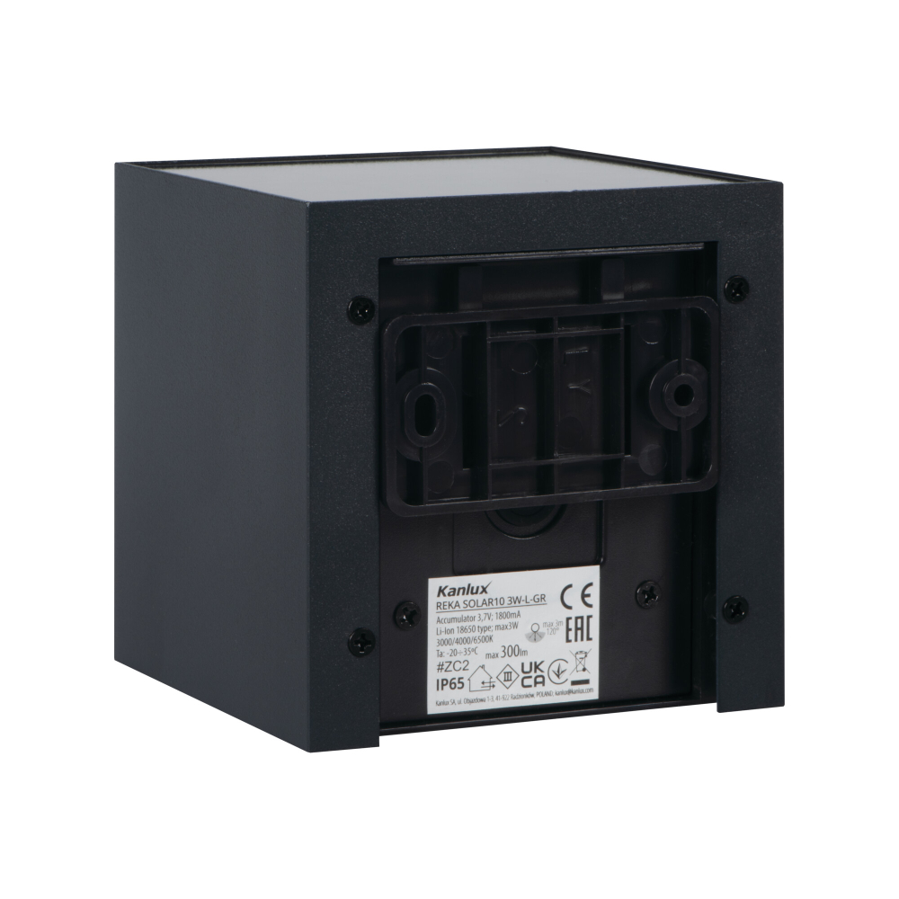 Kanlux LED Solarleuchte REKA CCT 3000/4000/6500K Mikrowellen Sensor grau 6W IP65 28997