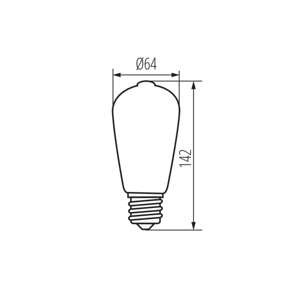 LED Lampe XLED ST64 7W-WW E27 Leuchte warmweiss 2700K 725Lm Kanlux FILAMENT Leuchtmittel 29637