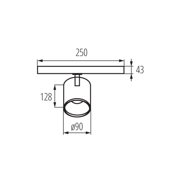LED Spotleuchte ACORD ATL1 30W 3000Lm 60° 4000K, für 3 Phasen Stromschiene, 33136