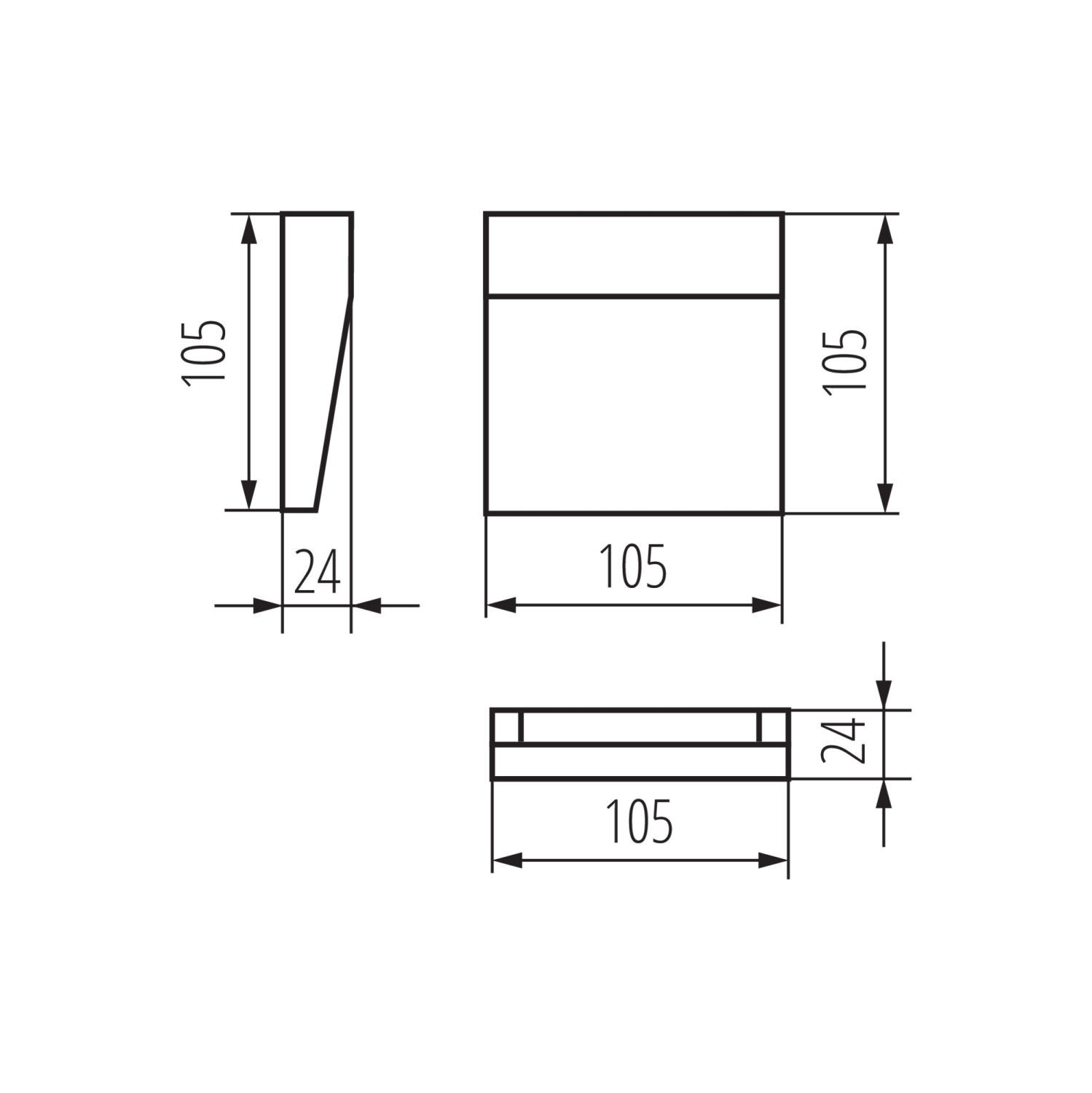 LED Aussenwandleuchte DULI 4W 4000K NW-L-GR anthrazit IP54 33750