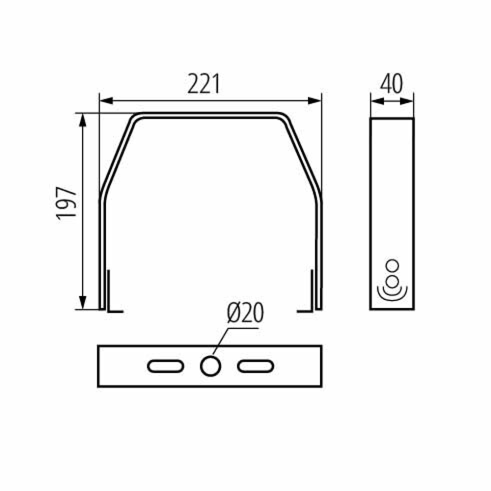 Montagehalterung für die Leuchte HB PRO AIO (27168) - Zubehör LED Hallentiefstrahler HB 33199
