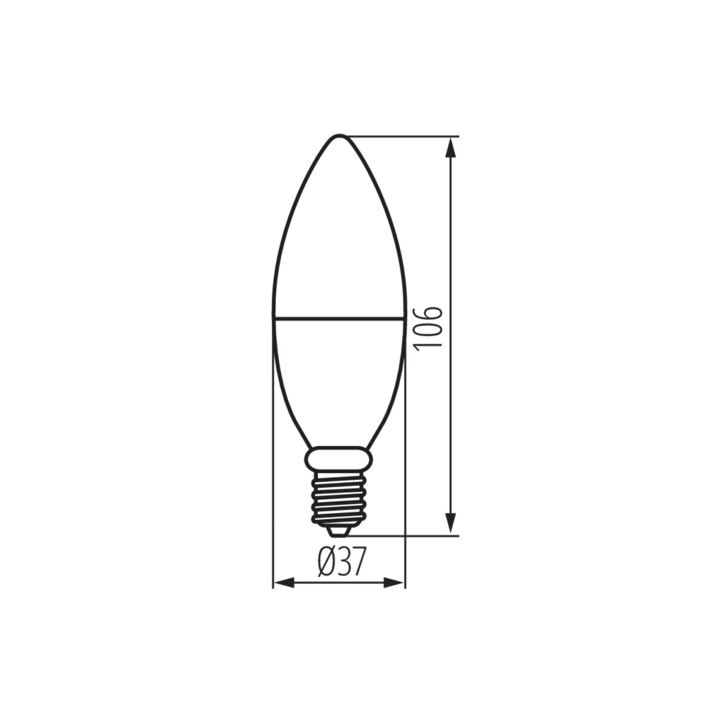 Kanlux SMART LED Kerzenlampe S C37 E14 RGB CCT 4,9W Leuchtmittel 33644