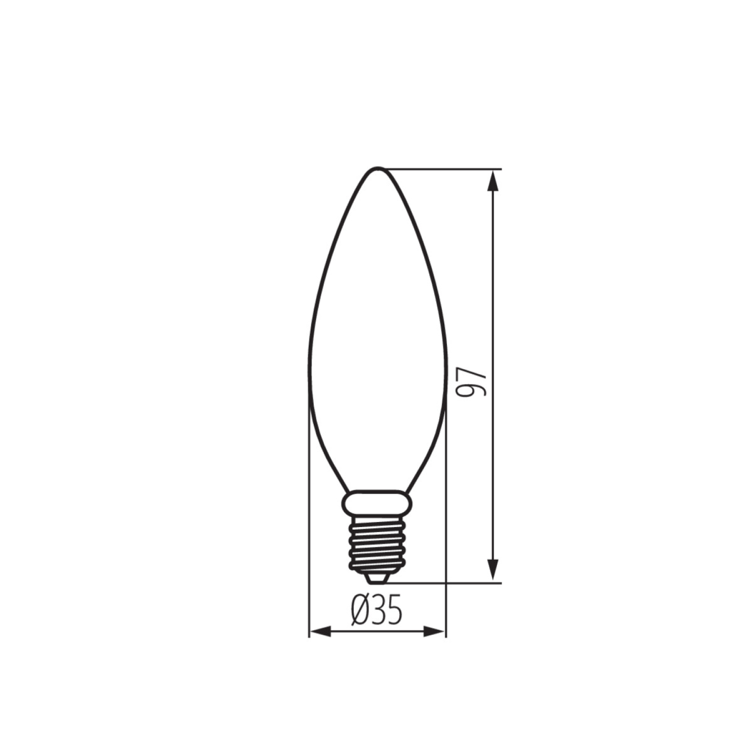 LED Kerze XLEDIM C35 2700K E14 dimmbar 5,9W Leuchtmittel 806Lm warmweiss 35278