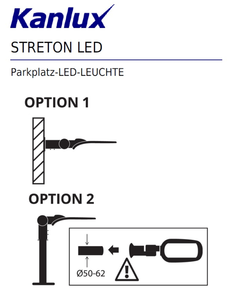 LED Strassenleuchte STRETON 60W 3000K warmweiss 7800Lm IP65 36237