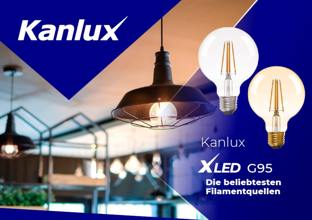LED Filament Lampe XLED G95 4000K E27 5,8W Leuchte 470Lm neutralweiss 36242