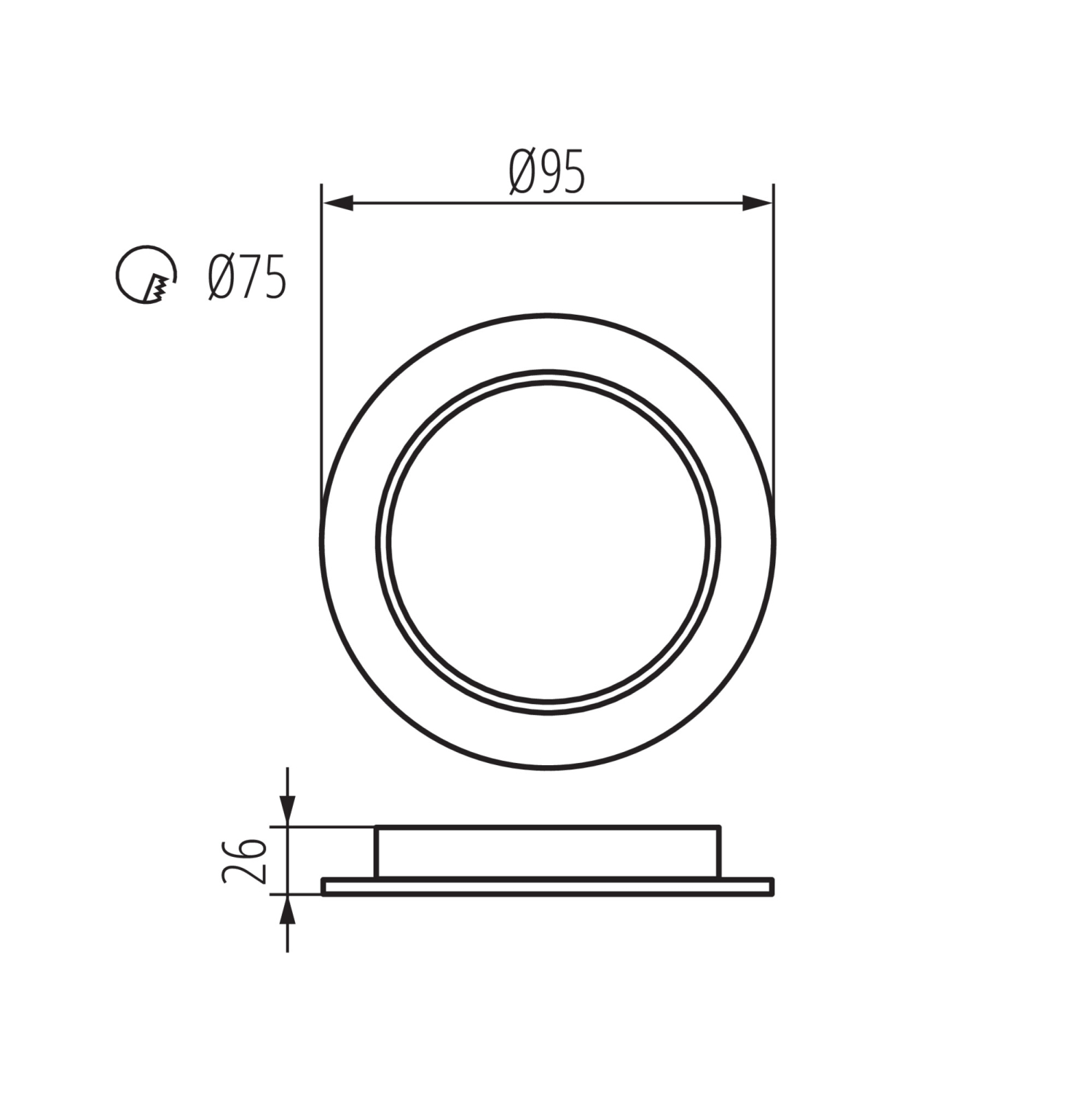 LED Einbauleuchte TAVO rund 5W CCT 3000/4000/6000K weiss IP44/20 Kanlux 36524