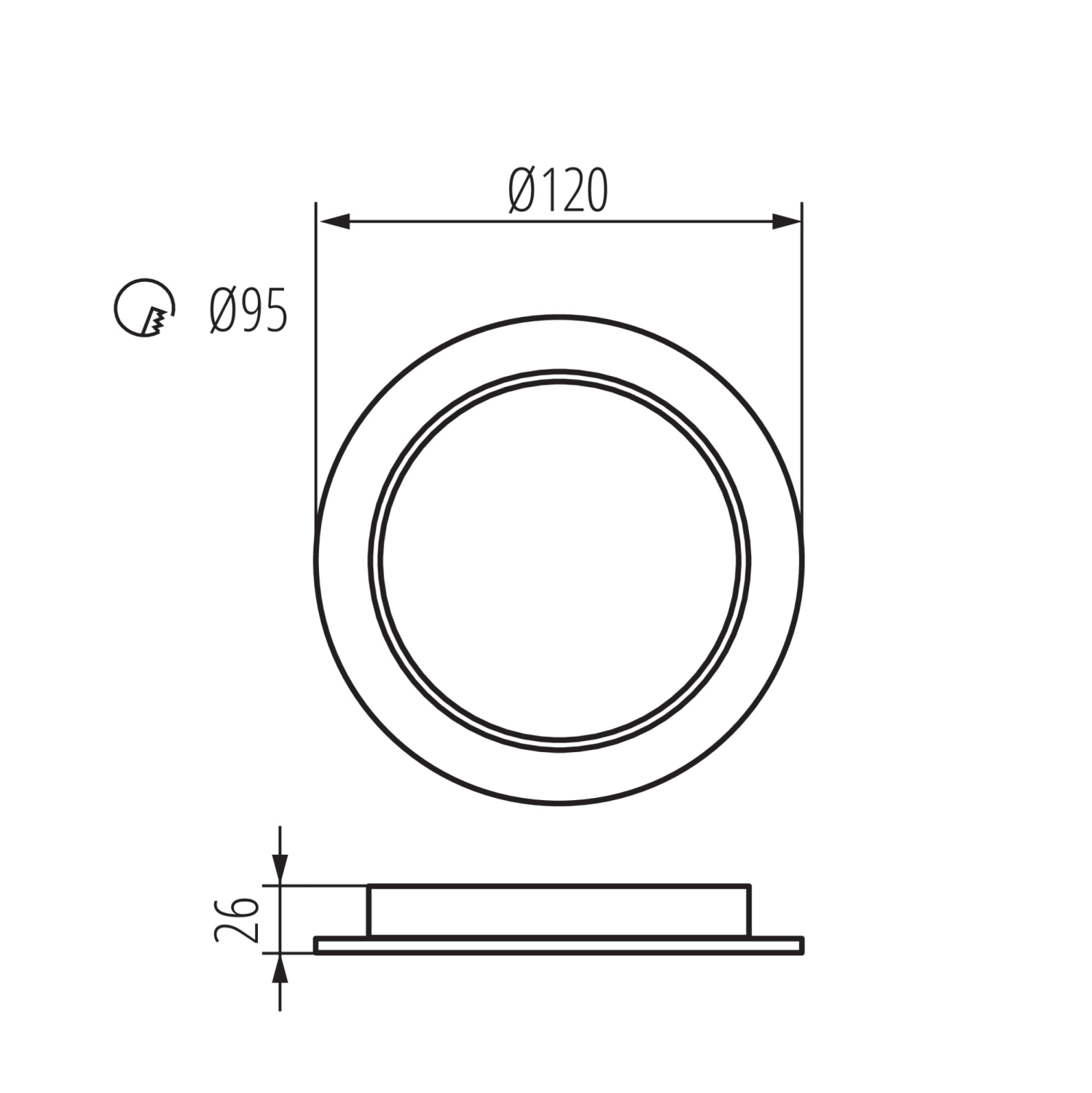 LED Panel TAVO rund 9W CCT 3000/4000/6000K weiss IP44/20 Kanlux 36525