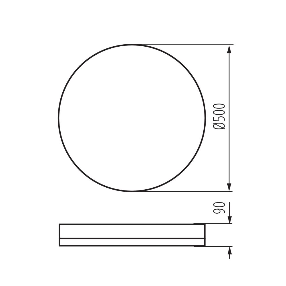 LED Deckenleuchte ARVOS N CCT 3000-6500K dimmbar Ø500 weiss 37W Kanlux 37332