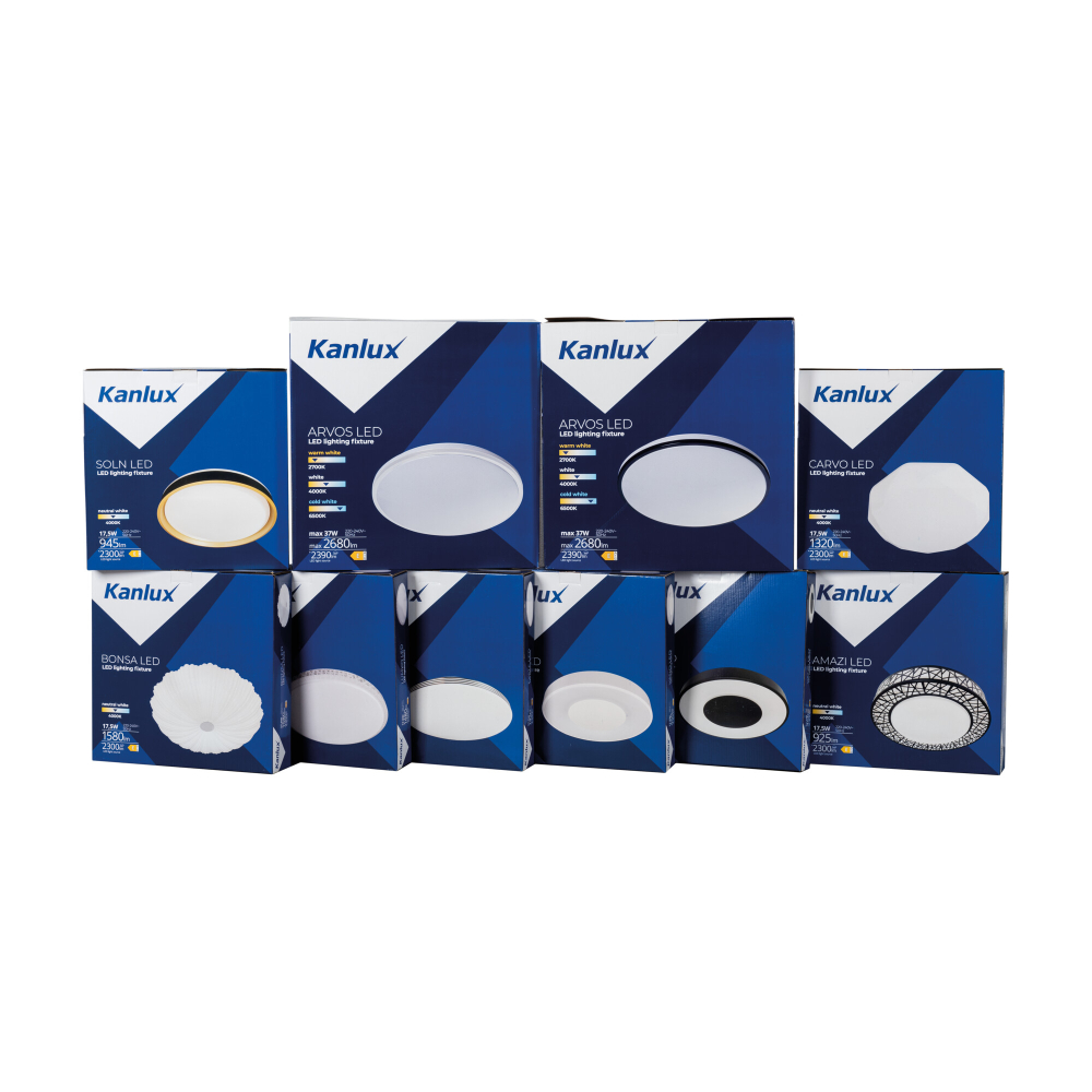 LED Deckenleuchte ARVOS N CCT 3000-6500K dimmbar Ø500 weiss 37W Kanlux 37332