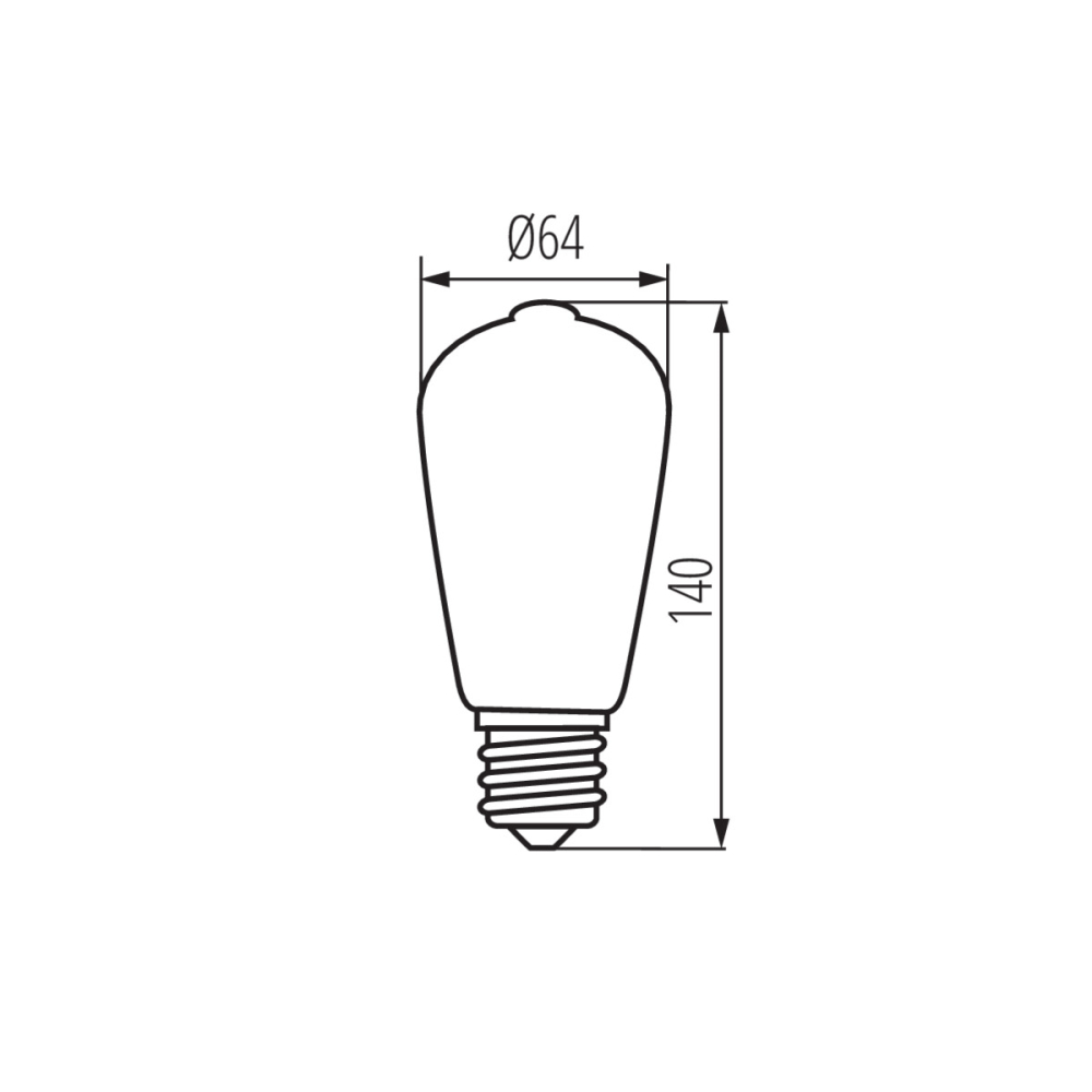 LED FILAMENT Leuchtmittel ST64 XLED ST64 7W-WW Lampe E27 Leuchte warmweiss 2700K 806Lm Kanlux 37381