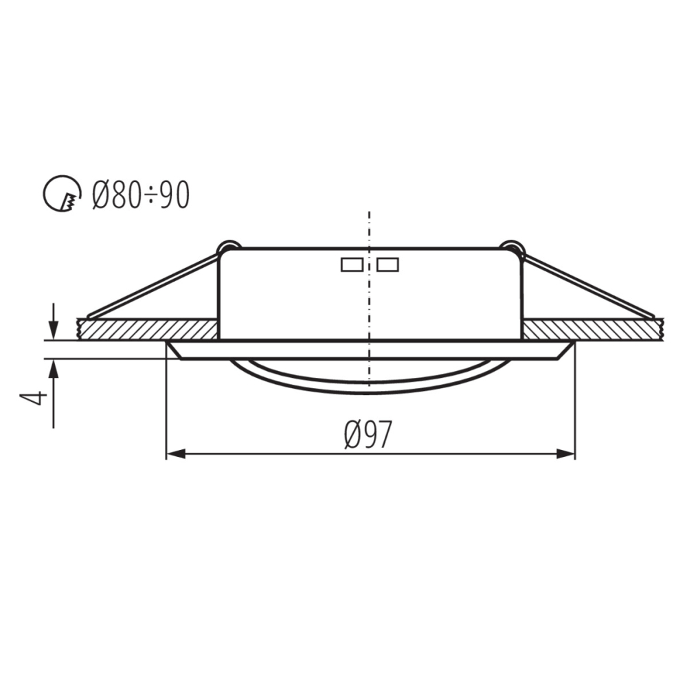 Einbaurahmen ARGUS II CT-2115-BR/M mattes Messing Deckeneinbauleuchte 37158