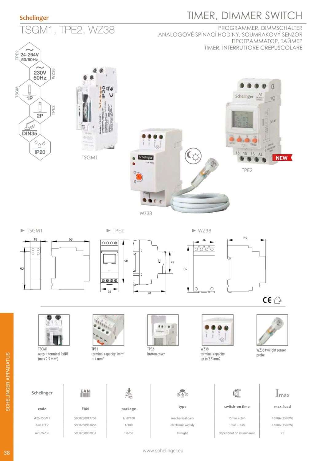 Schelinger Zeitschaltuhr elektronisch 7D A26-TPE2