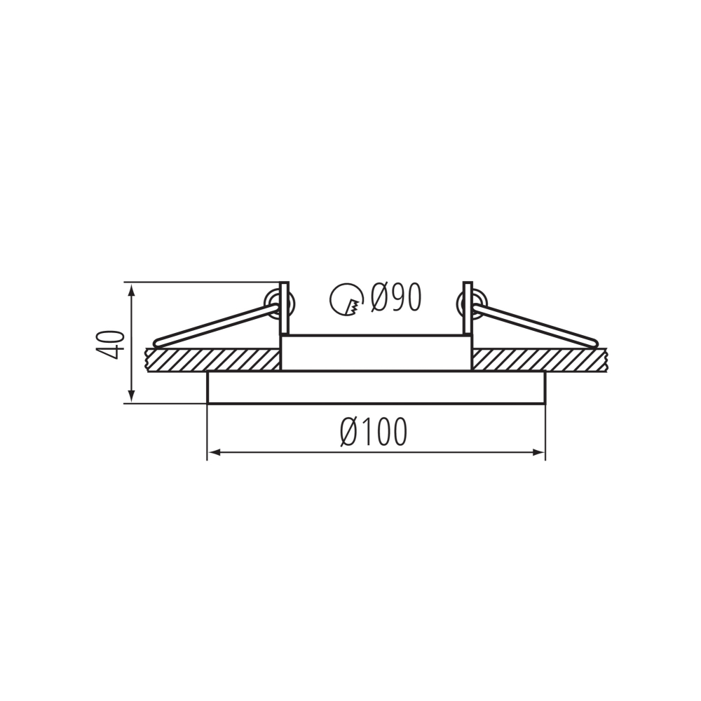 Deckenleuchte Einbauleuchten Einbaurahmen Einbau-Downlight ARET DTO-B/W schwarz/weiß