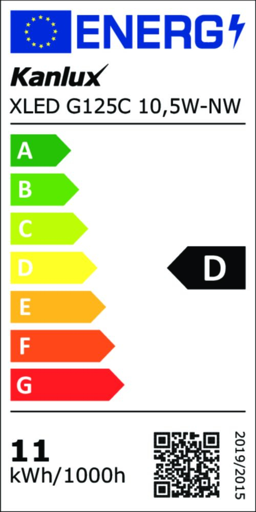 LED Lampe G125C XLED 10,5W 4000K E27 Leuchtmittel neutralweiss 1521Lm Kanlux 39088