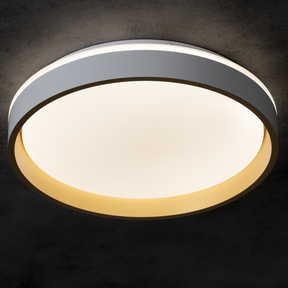LED Deckenleuchte SOLN CCT 2700-6500K weiss/gold Ø380 dimmbar Kanlux 39110