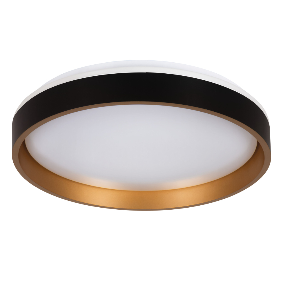 LED Deckenleuchte SOLN CCT 2700K-6500K dimmbar Ø380 schwarz/gold Kanlux 39111
