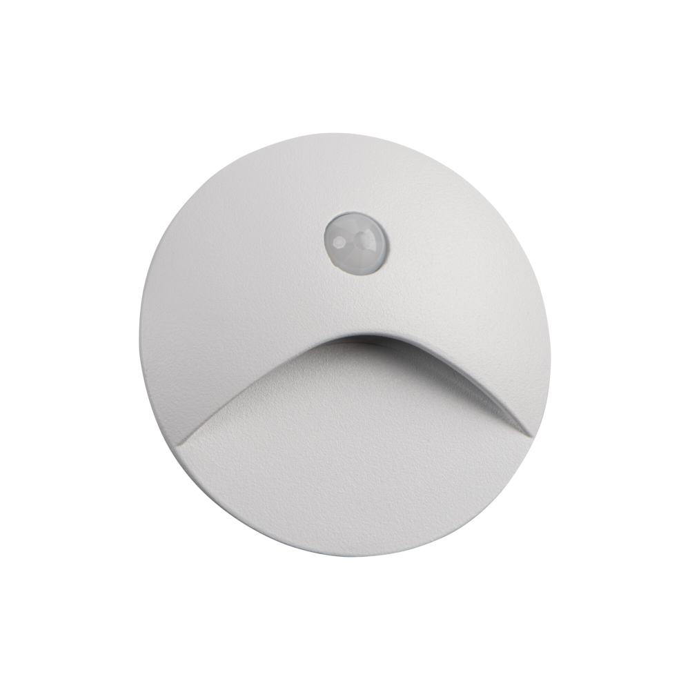 LED Treppenleuchte mit Bewegungsmelder EXIN weiss 3000K IP65 rund 2,5W 50Lm 230V 39123