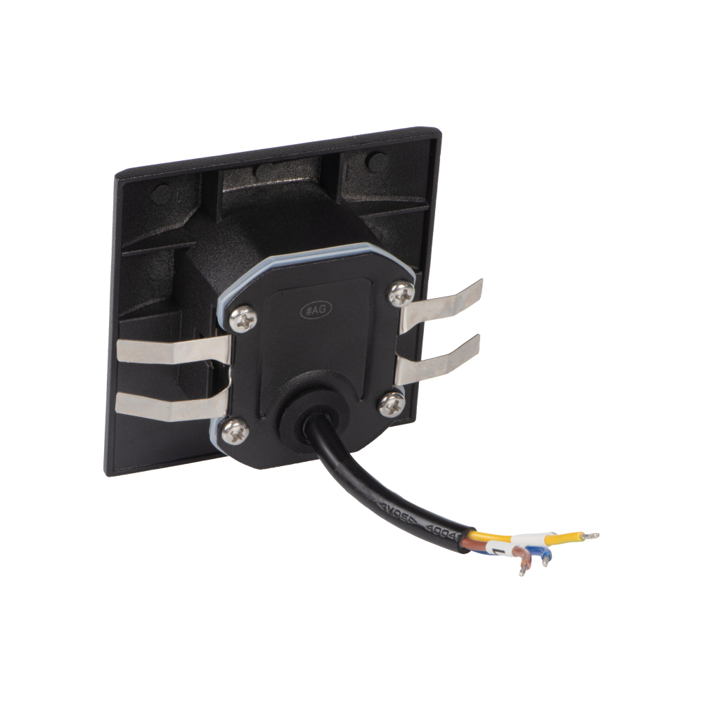 LED Treppenspot EXIN schwarz 3000K IP65 eckig Treppenleuchte 2,5W 50Lm 230V 39127