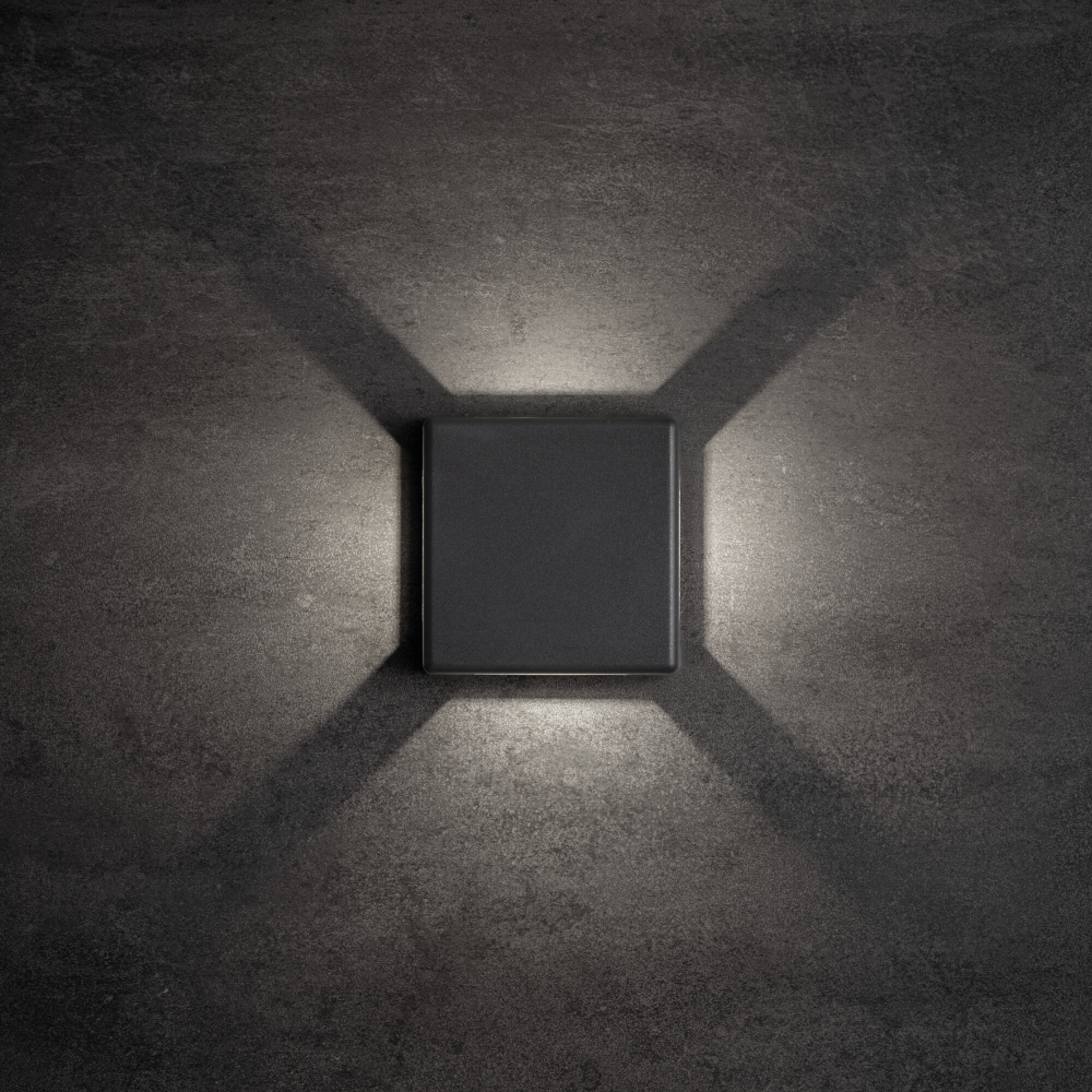 LED Wandleuchte REFAZI 4000K grau 6W 360Lm IP54 Kanlux 39181