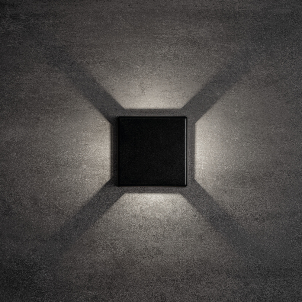 IP54 LED Aussenwandleuchte REFAZI 4000K schwarz 6W 360Lm Kanlux 39182