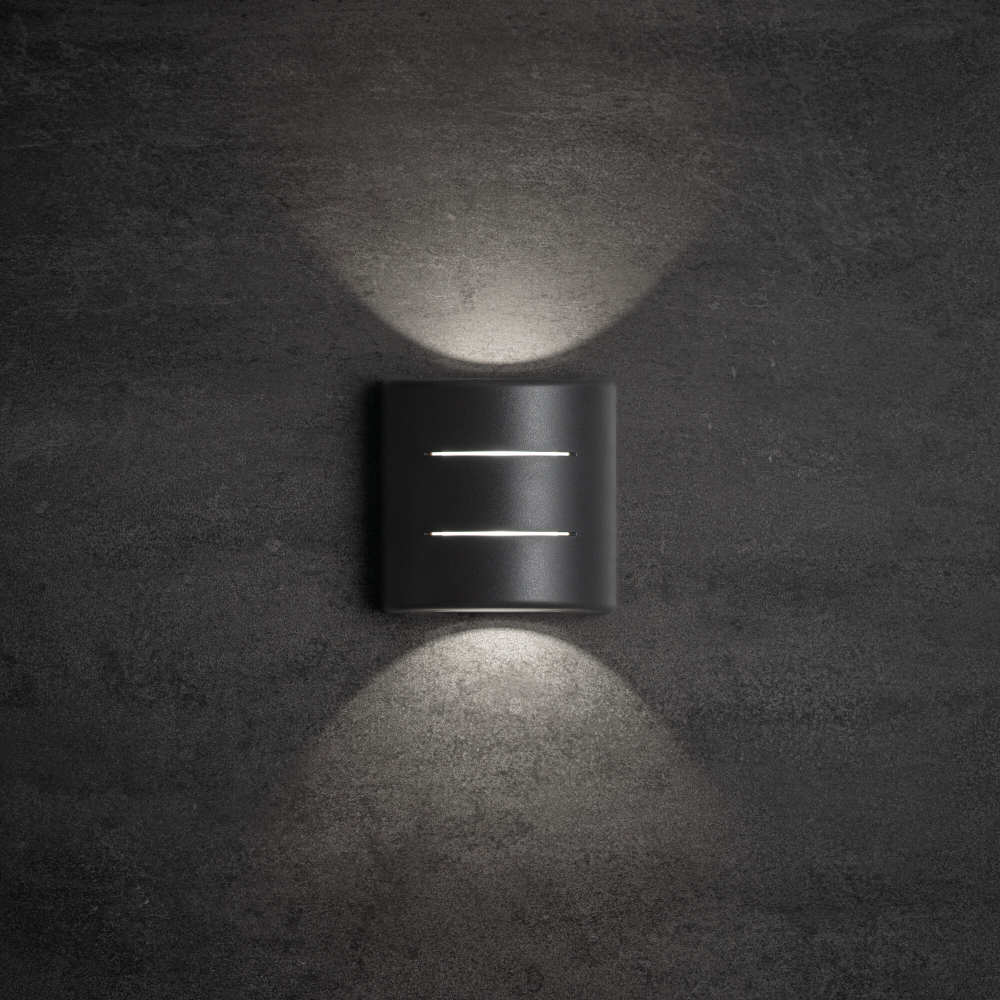 LED Fassadenleuchte REFAZI 4000K grau IP54 6W Kanlux 39184