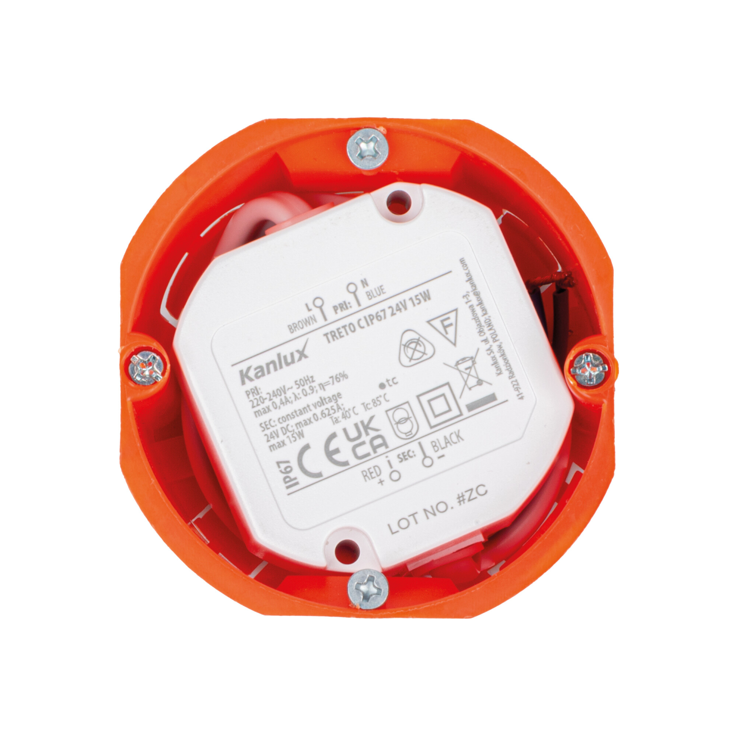 Elektronischer Transformator TRETO IP67 12V 15W LED-Trafo Kanlux 39510
