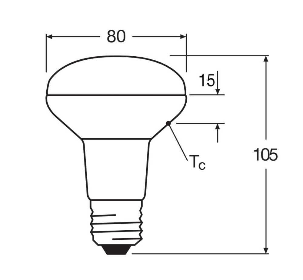 OSRAM E27 LED SUPERSTAR Reflektor R80 dimmbar 36° 10W 670Lm warmweiss