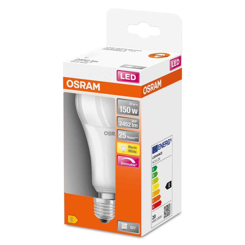 Osram LED Lampe SUPERSTAR E27 20W dimmbar 2700K warmweiss 2452Lm A70