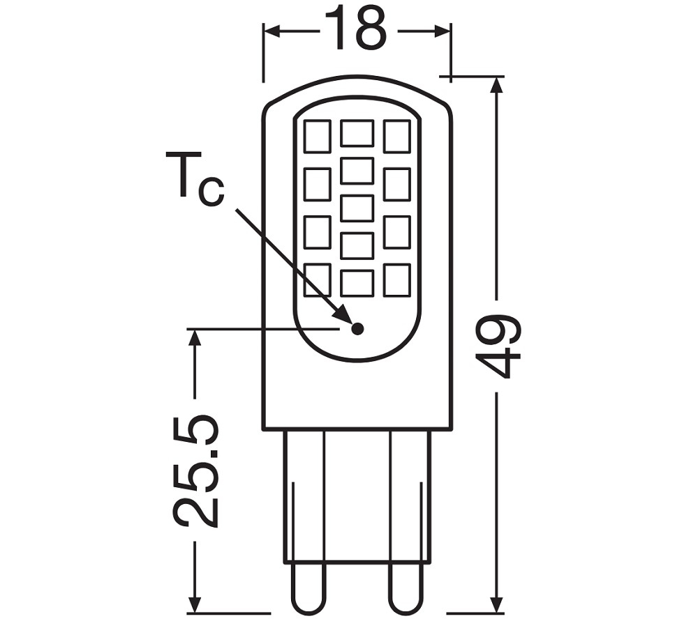 2er Pack OSRAM STAR G9 LED Strahler 4,2W 320° 2700K warmweiss 470Lm