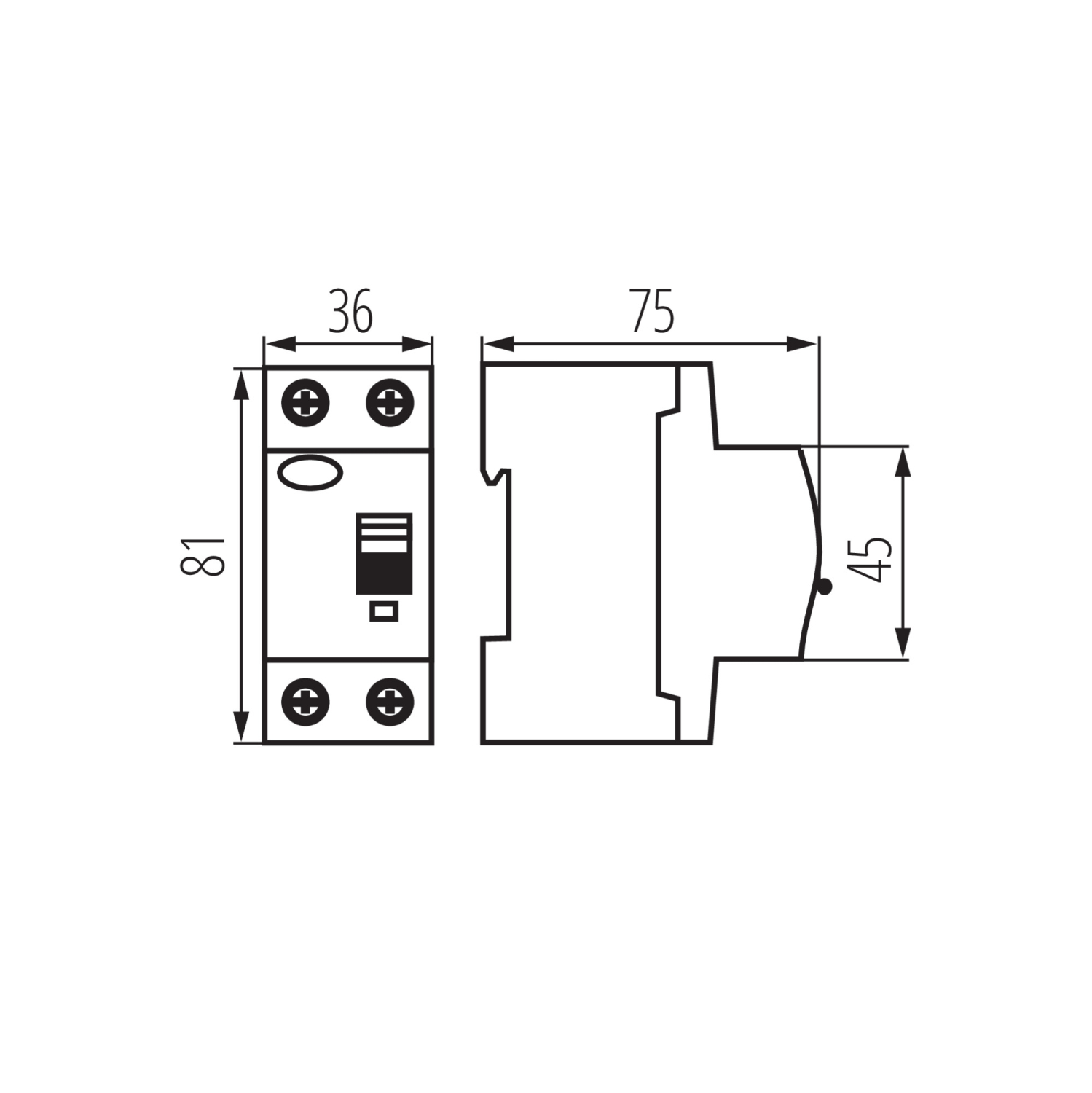 Fehlerstromschutzschalter Typ-F 40A 2P 30mA KRD10-2/40/30-F FI-Schalter IDEAL 45771