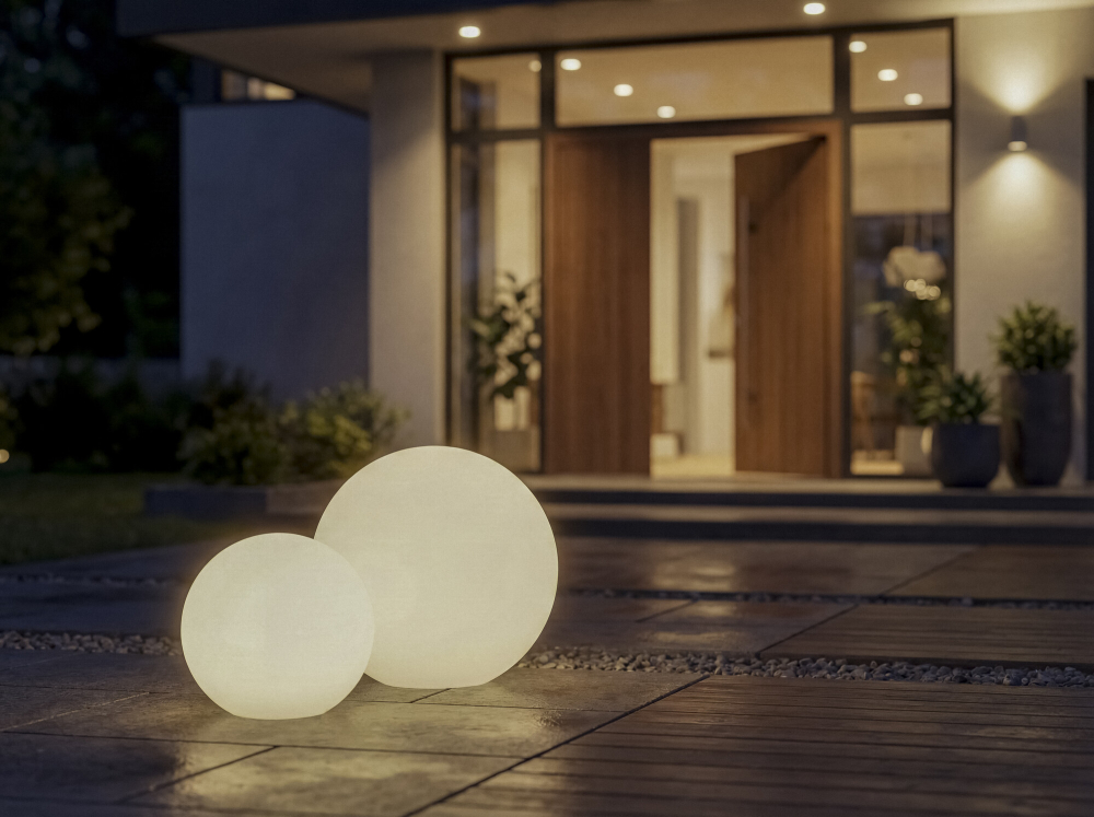 Gartenleuchte STONO 20 MLK E27 IP65 Kugelleuchte Kanlux 45930