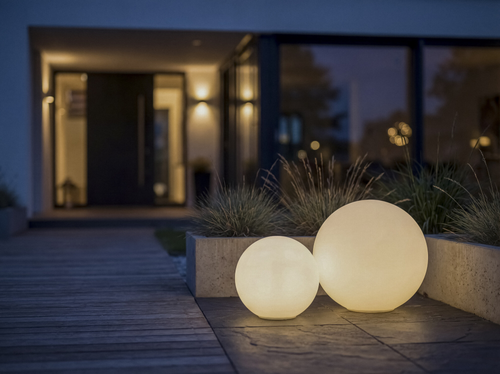 Gartenleuchte STONO 20 MLK E27 IP65 Kugelleuchte Kanlux 45930