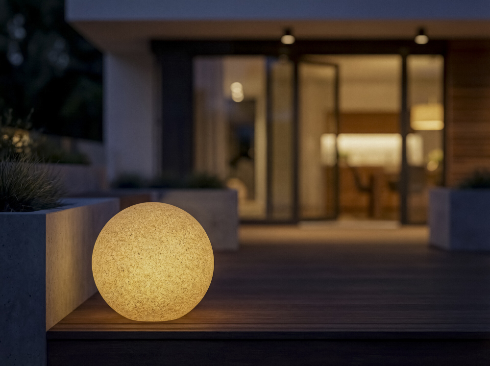 Gartenleuchte STONO 50 TRK E27 IP65 Kugelleuchte Terrakotta Kanlux 45937