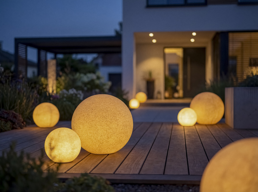 Gartenleuchte STONO 50 TRK E27 IP65 Kugelleuchte Terrakotta Kanlux 45937