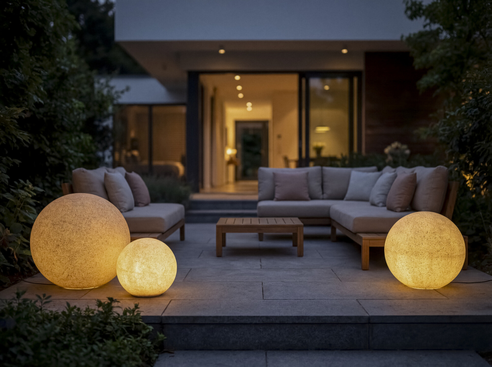 Gartenleuchte STONO 50 TRK E27 IP65 Kugelleuchte Terrakotta Kanlux 45937