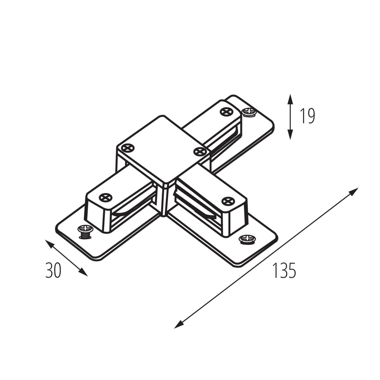 TEAR 1F CON-T B - Zubehör für 1-phasiges Stromschienensystem Kanlux 45906